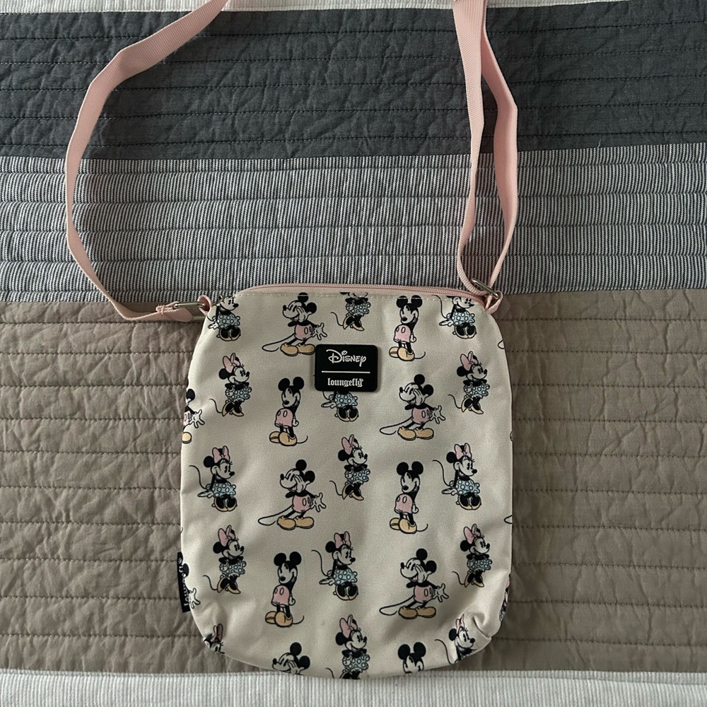 Loungefly Disney Minnie Mouse Crossbody Bag - Pink and Cream